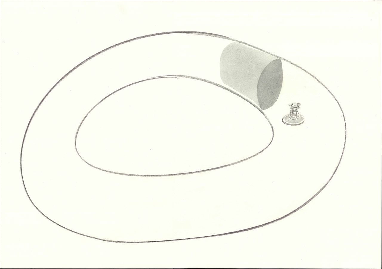 drawing zeichnung pencil paper contemporary patrick roman scherer  vienna fine art pool tire swimming pattern