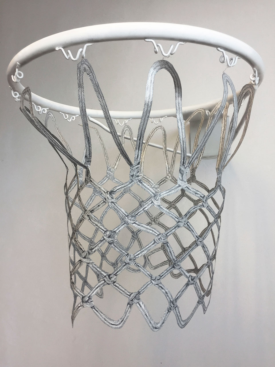 drawing detail zeichnung  pencil paper contemporary patrick roman scherer cut out vienna fine art basketball hoop object installation fragile