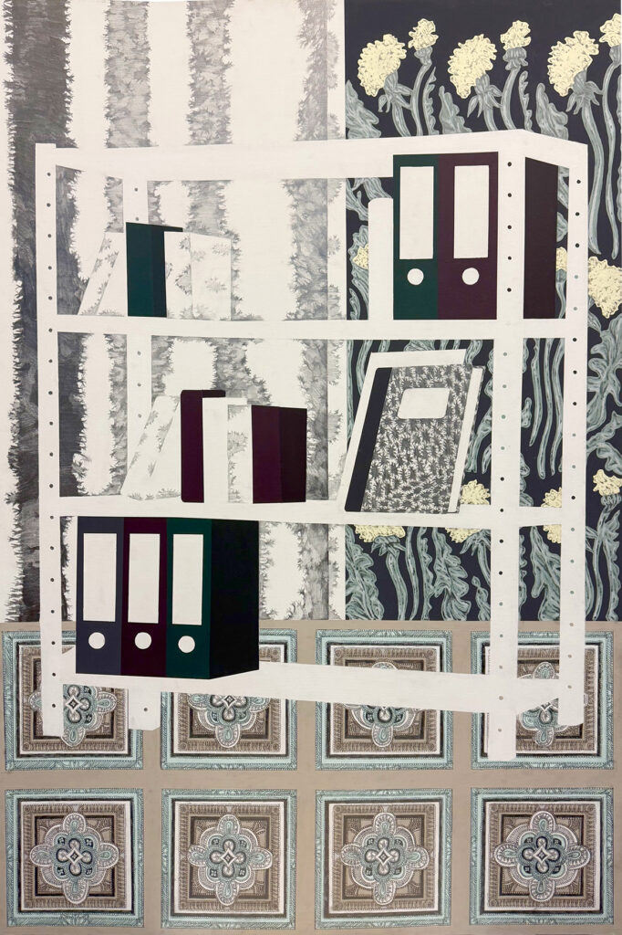 dessin Zeichnung drawing acrylic pencil paper detail contemporary patrick roman scherer ornament vienna fine art installation object palmtree pattern gallery installation Salzburg Herminengasse1 artist vienna