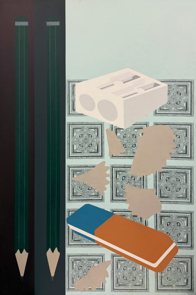 dessin Zeichnung drawing acrylic pencil paper detail contemporary patrick roman scherer ornament vienna fine art installation object palmtree pattern gallery installation Salzburg Herminengasse1 artist vienna