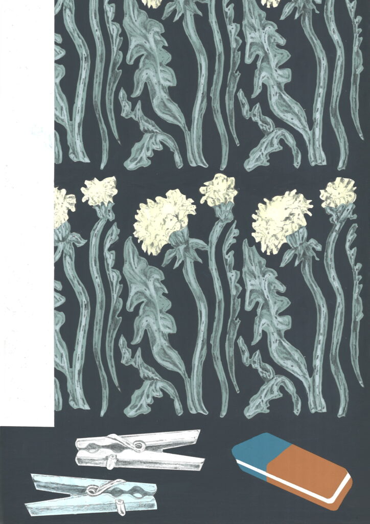 drawing pencil paper detail contemporary patrick roman scherer ornament vienna fine art installation object palmtree pattern acrylic