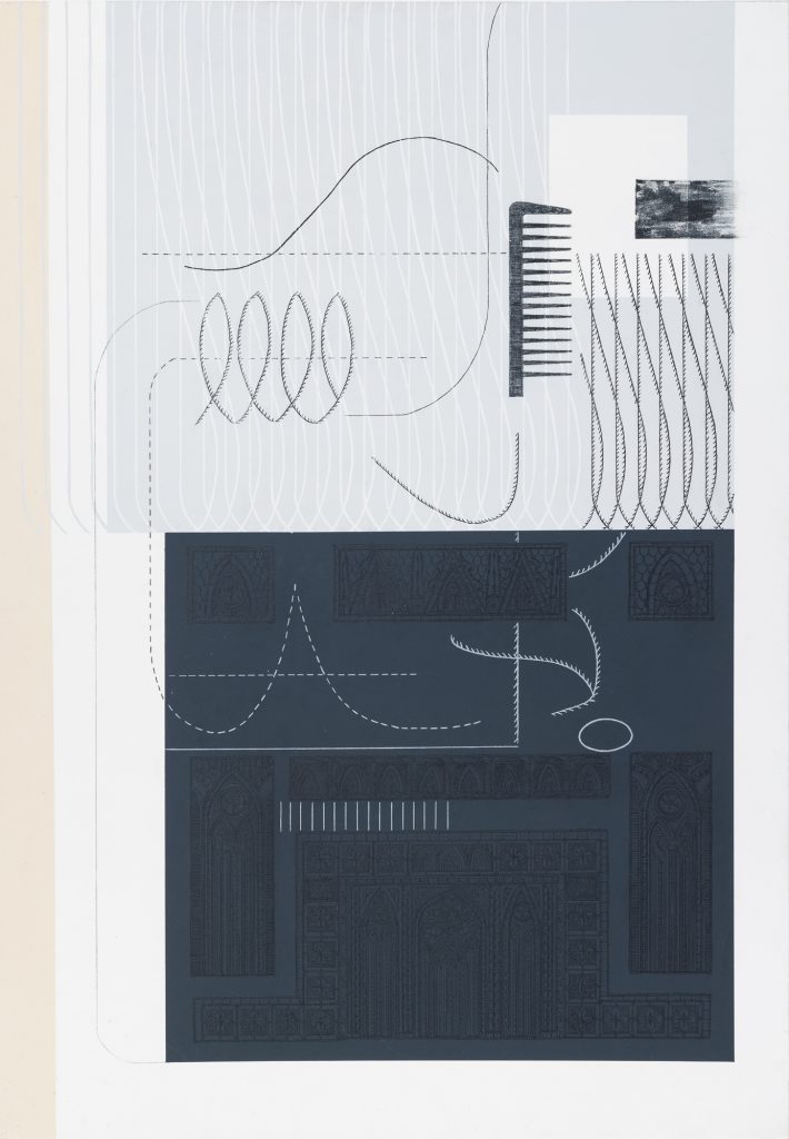 drawing pencil paper detail contemporary patrick roman scherer ornament vienna fine art installation object palmtree pattern acrylic