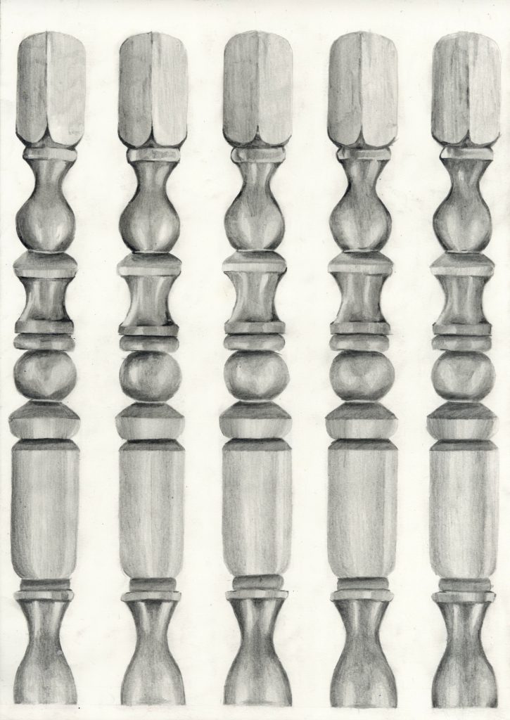 drawing pencil paper detail contemporary patrick roman scherer ornament vienna fine art installation object palmtree pattern