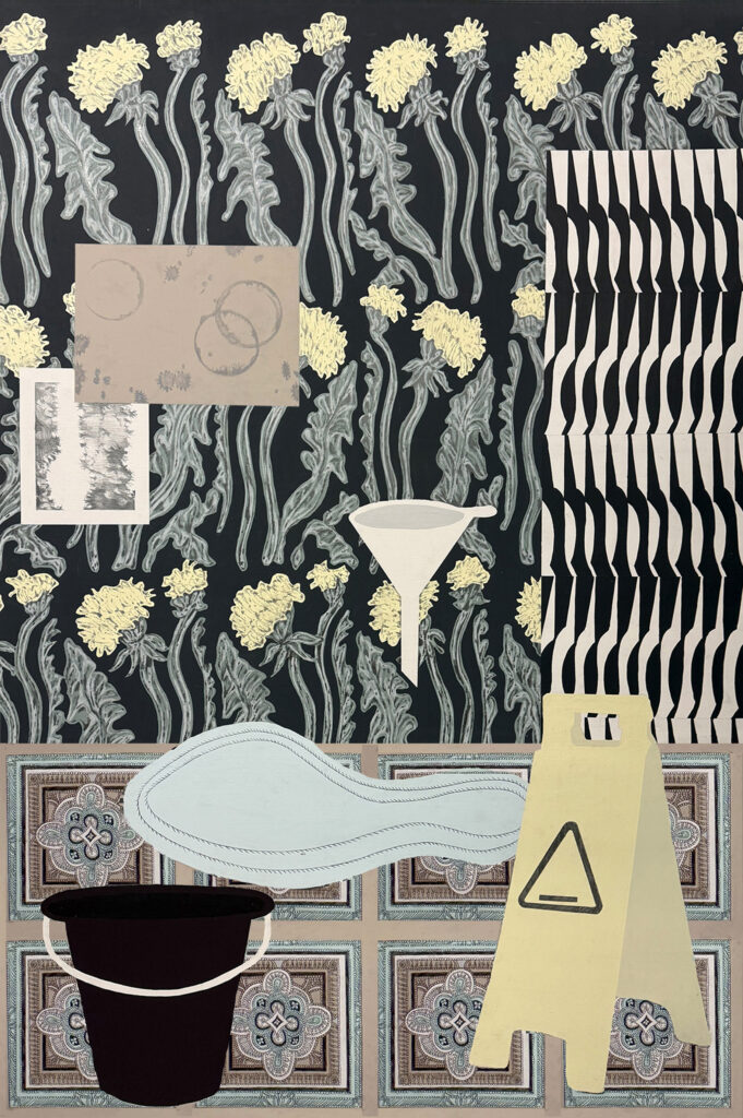 dessin Zeichnung drawing acrylic pencil paper detail contemporary patrick roman scherer ornament vienna fine art installation object palmtree pattern gallery installation Salzburg artist vienna