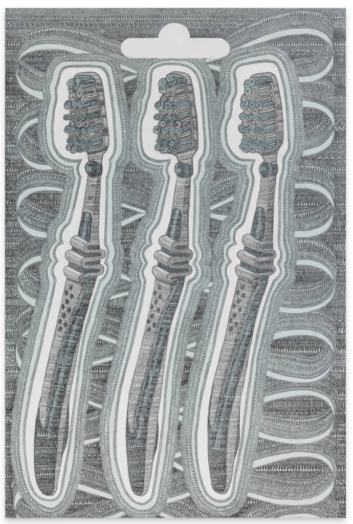 drawing acrylic pencil paper detail contemporary patrick roman scherer ornament vienna fine art installation object palmtree pattern gallery installation Salzburg Herminengasse1 artist vienna Herminengasse Wien