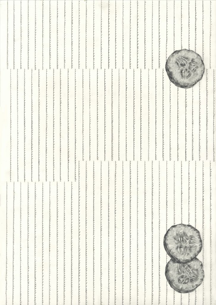 drawing pencil paper detail contemporary patrick roman scherer ornament vienna fine art installation object palmtree pattern