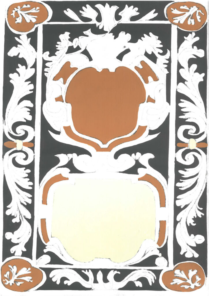 drawing pencil paper detail contemporary patrick roman scherer ornament vienna fine art installation object palmtree pattern acrylic