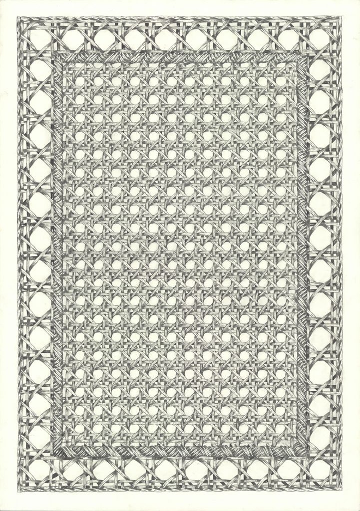 drawing pencil paper zeichnung detail contemporary patrick roman scherer ornament vienna fine art woven viennese carpet pattern